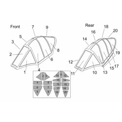 Brengun BRL48130 1/48 Ohka MXY7-K1 KAI two seats canopy mask for Brengun kit