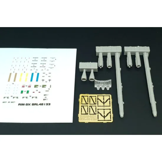 Brengun BRL48133 1/48 AIM-9X Sidewinder (2pcs) resin kit of U.S. airborn rocket