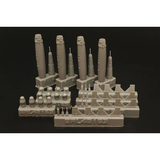 Brengun BRL48163 1/48 GBU-38 JDAM 500lb bomb (4pcs) Resin set of US bombs - 4pcs