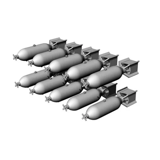 Brengun BRL48165 1/48 US GP 100lb AN-M30A1 bombs (10pcs) resin 10 pieces