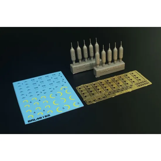 Brengun BRL48165 1/48 US GP 100lb AN-M30A1 bombs (10pcs) resin 10 pieces
