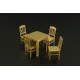 Brengun BRL72013 1/72 Table and chairs PE table and chairs kit