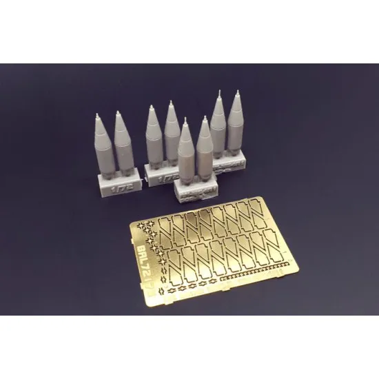 Brengun BRL72175 1/72 US bomb 500-lb AN-M64A1 resin set of US bombs (8pcs)