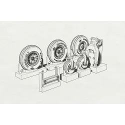 Brengun BRL72185 1/72 AV8B Wheels (Hasegawa kit) resin set for Hasegawa kit