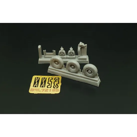 Brengun BRL72185 1/72 AV8B Wheels (Hasegawa kit) resin set for Hasegawa kit