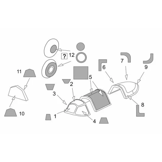 Brengun BRL72199 1/72 Yak-1b Vacu canopy mask for Brengun kit