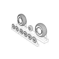 Brengun BRL72207 1/72 DH 98 Mosquito resin wheels (block pattern)
