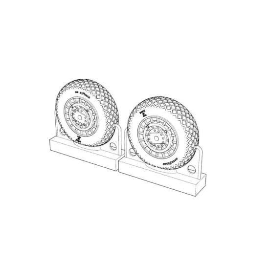 Brengun BRL72217 1/72 F4U Corsair Diamond Thread Wheels set Resin casted wheels