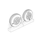 Brengun BRL72218 1/72 F4U Corsair Block Thread Wheels set Resin casted wheels