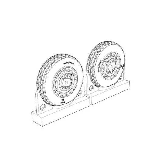 Brengun BRL72218 1/72 F4U Corsair Block Thread Wheels set Resin casted wheels