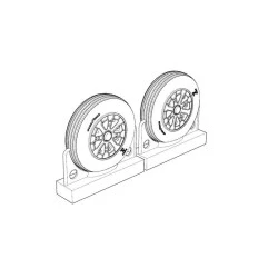 Brengun BRL72219 1/72 F4U Corsair Ribbed Thread Wheels set Resin casted wheels