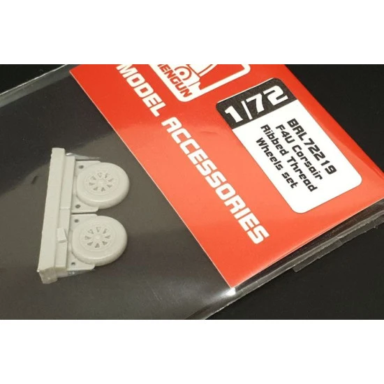 Brengun BRL72219 1/72 F4U Corsair Ribbed Thread Wheels set Resin casted wheels