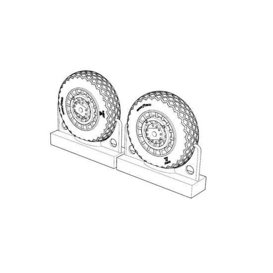 Brengun BRL72221 1/72 F4U Corsair Cross Thread Wheels set Resin casted wheels