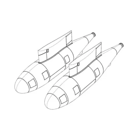 Brengun BRL72223 1/72 Refueling pod KC-130J (2pcs) Resin fuel pods