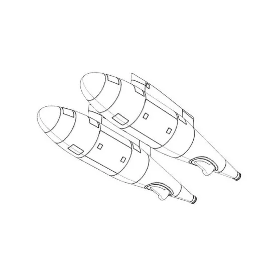Brengun BRL72223 1/72 Refueling pod KC-130J (2pcs) Resin fuel pods