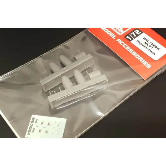 Brengun BRL72264 1/72 Mk77 napalm tank (2pcs) Resin set of napalm tanks