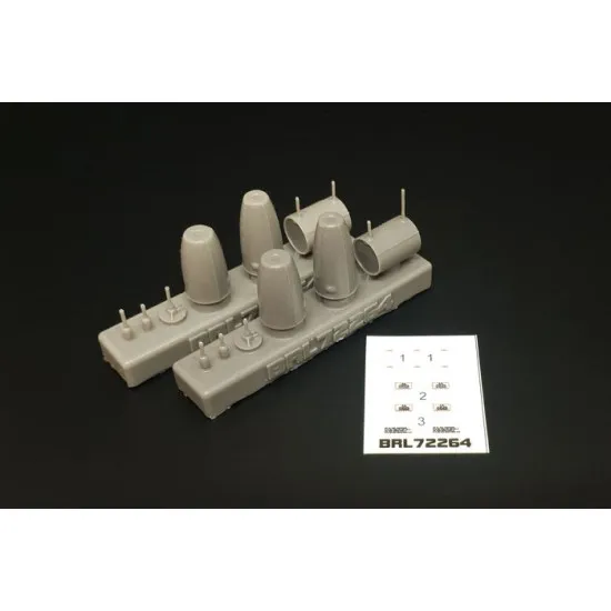 Brengun BRL72264 1/72 Mk77 napalm tank (2pcs) Resin set of napalm tanks