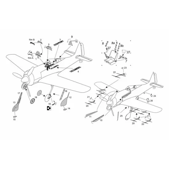 Brengun BRL72281 1/72 Fw-190A-8/R-11 (Revell kit) PE set for Revell kit