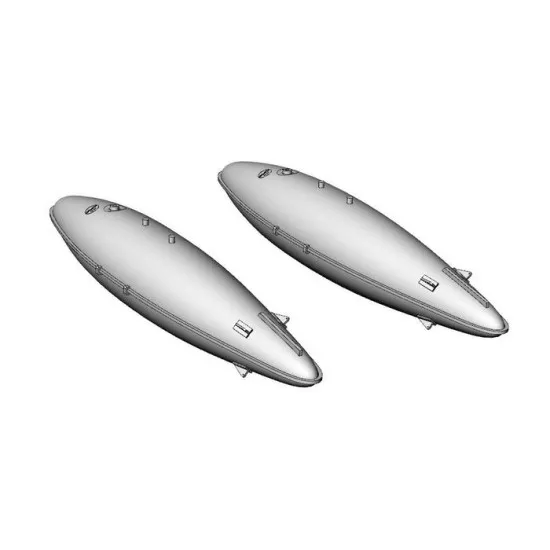 Brengun BRL72282 1/72 150gal US fuel drop tank USN/USMC WWII/Korean resin 2sets