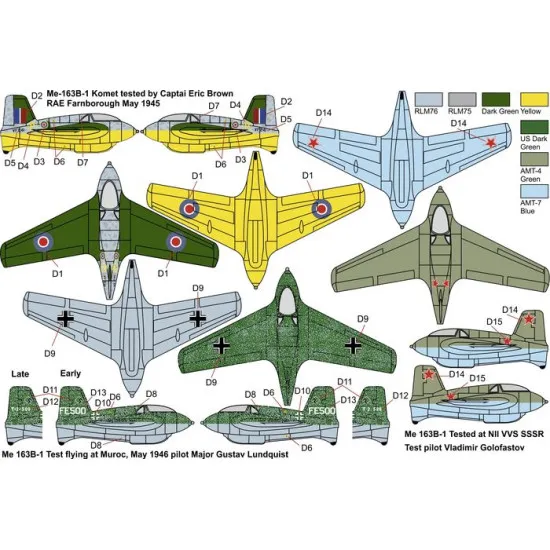 Brengun BRP144009 1/144 Me-163B KOMET War prizes“ plastic construction kit