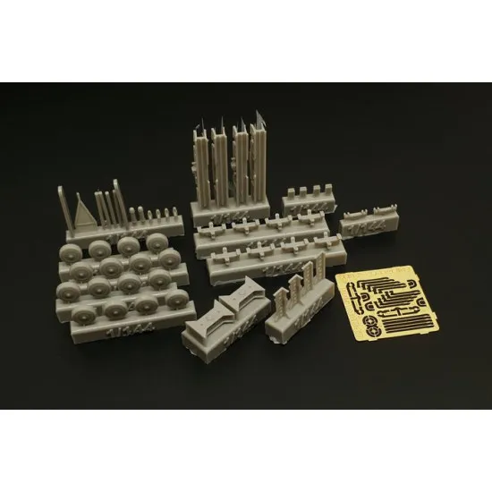 Brengun BRS144047 1/144 Culemeyer four axles resin kit of german heavy trailer