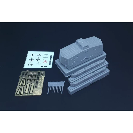 Brengun BRS144060 1/144 A7V German tank WWI Resin kit of WWI german tank
