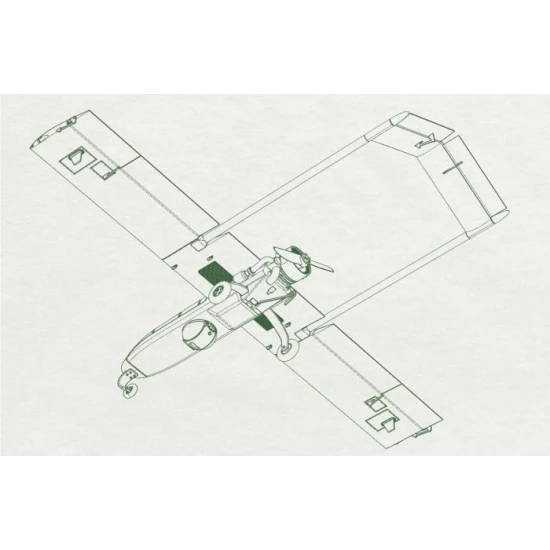 Brengun BRS72011 1/72 RQ-7B Shadow UAV resin kit of unmanned plane