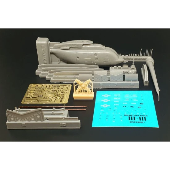 Brengun BRS72021 1/72 MQ-8C (Bell 407) Resin kit of US unmanned helicopter