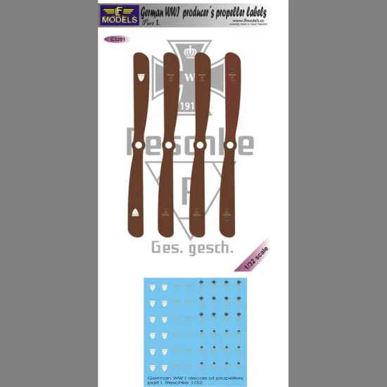 LF Models C3201 1/32 German WWI producer´s labels of propellers part I.