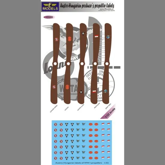 LF Models C3205 1/32 Austro-Hungarian WWI producer´s labels of propellers