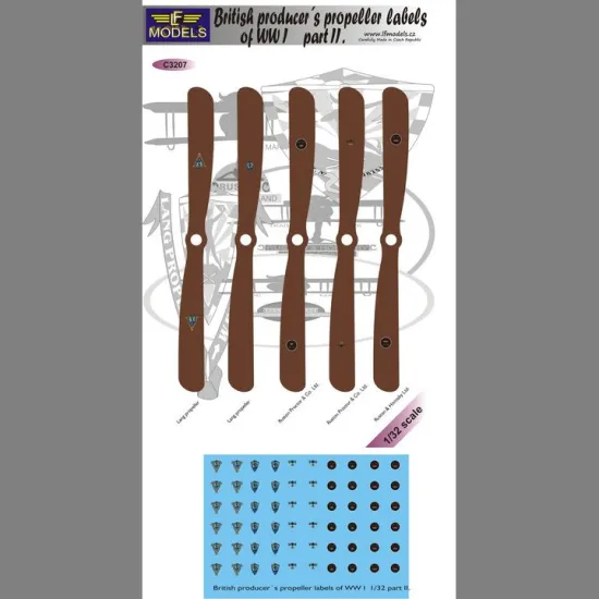 LF Models C3207 1/32 British WWI producer´s labels of propellers part II.