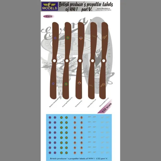 LF Models C3210 1/32 British WWI producer´s labels of propellers part V.