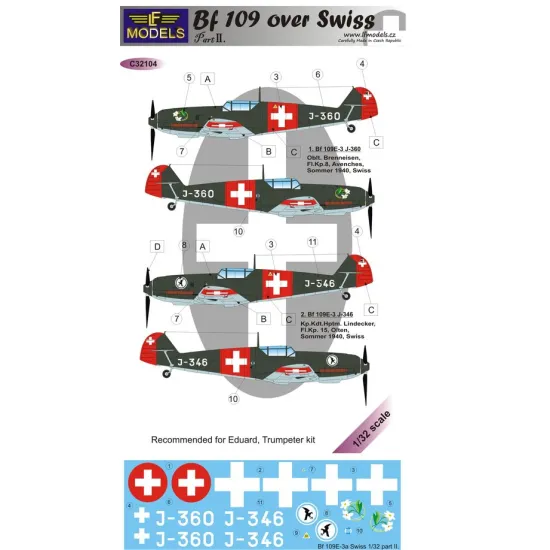 LF Models C32104 1/32 Bf 109 over Swiss II.