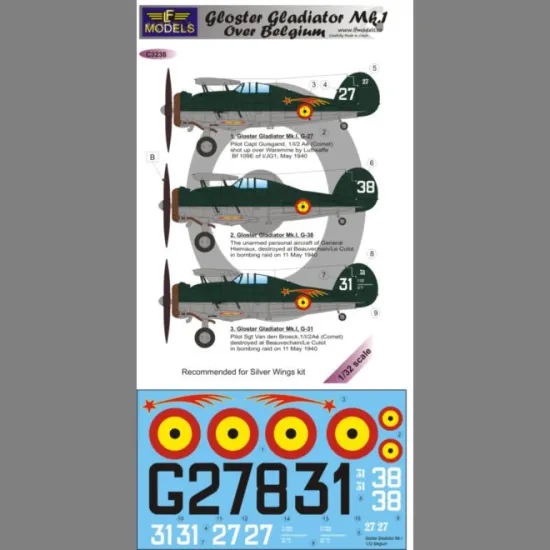 LF Models C3238 1/32 Gloster Gladiator Mk.I over Belgium