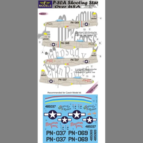 LF Models C3247 1/32 P-80A Shooting Star over USA