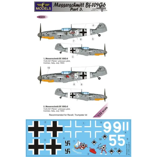 LF Models C3255 1/32 Messerschmitt Bf 109G-6 Comiso cartoon part 3.