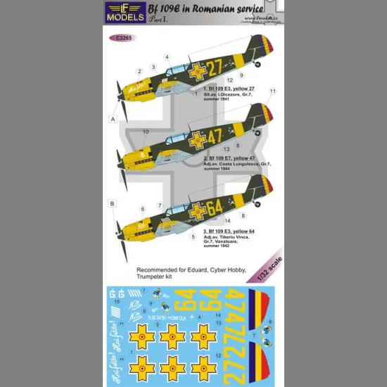 LF Models C3265 1/32 Bf 109E-3/E-7 Romania I.