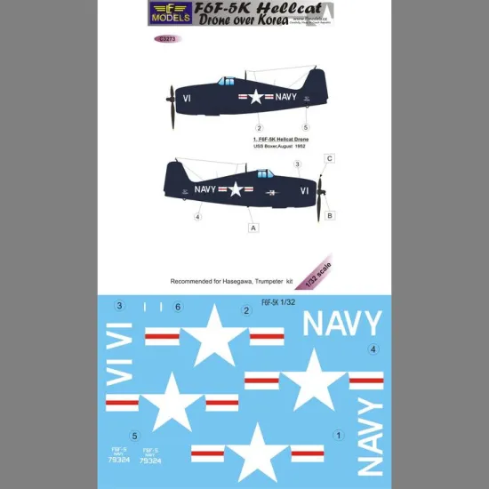 LF Models C3273 1/32 F6F-5K Hellcat Drone over Korea