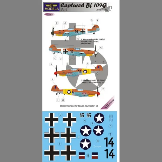 LF Models C3283 1/32 Captured Bf 109G Part I.