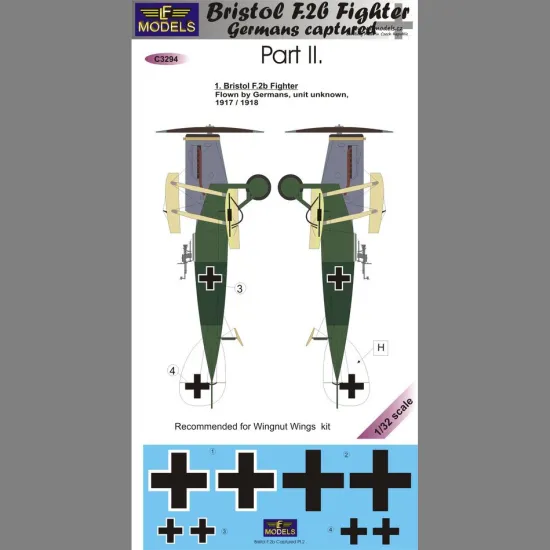 LF Models C3294 1/32 Bristol F.2b Fighter Germans Captured Part II.