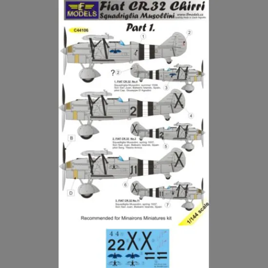 LF Models C44106 1/144 FIAT CR.32 Squadriglia Musollini part 1.