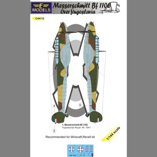 LF Models C44112 1/144 Messerschmitt Bf 110C over Yugoslavia