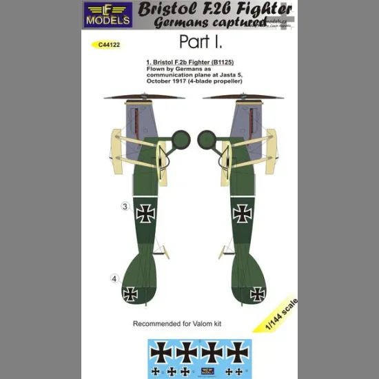 LF Models C44122 1/144 Bristol F.2b Fighter Germans Captured Part I.