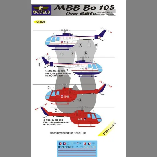 LF Models C44129 1/144 MBB Bo 105 over Chile