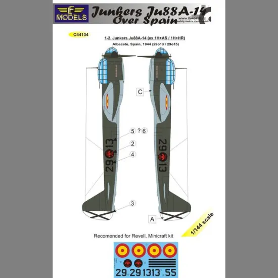 LF Models C44134 1/144 Junkers Ju 88A-14 over Spain