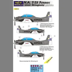 LF Models C44138 1/144 N.A. T-28S Fennec over Uruguay