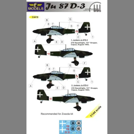 LF Models C4418 1/144 Junkers Ju87D-3 Italy