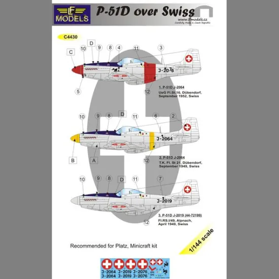 LF Models C4430 1/144 P-51D over Swiss
