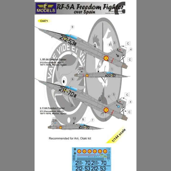 LF Models C4471 1/144 RF-5A Freedom Fighter over Spain