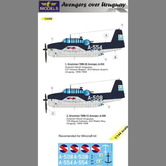 LF Models C4499 1/144 Grumman TBF-1C Avenger over Uruguay part I.